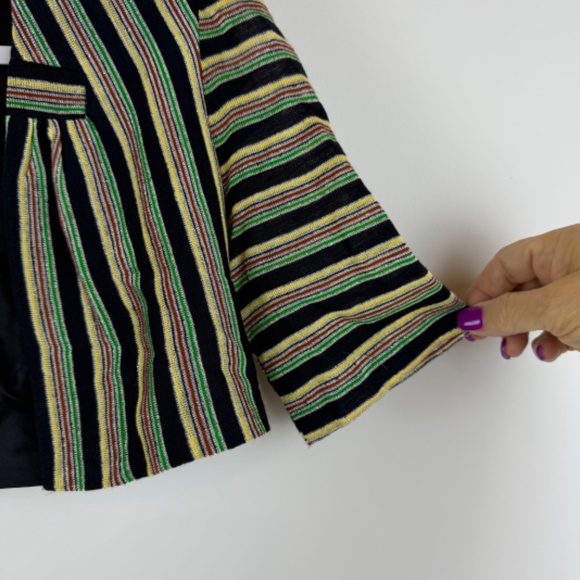 YOUNG INNOCENT BY ARPEJA Rare Vintage Crop Blazer Overlay Jacket / Size 5 Junior - Picture 5 of 9